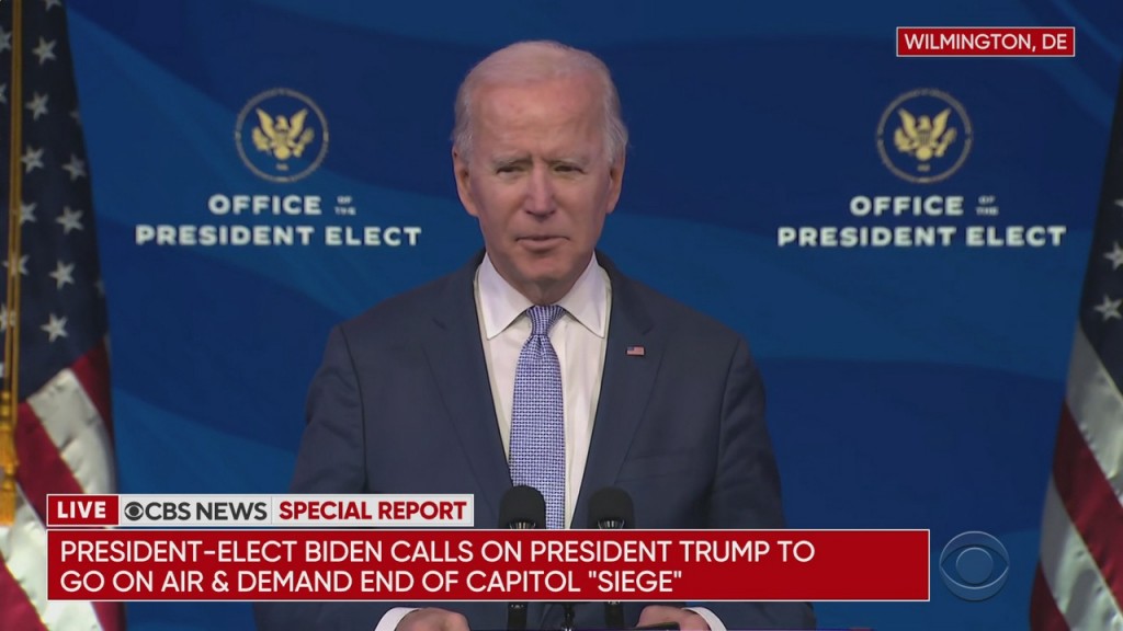 Joe Biden Reaction To Capitol Protest 010621