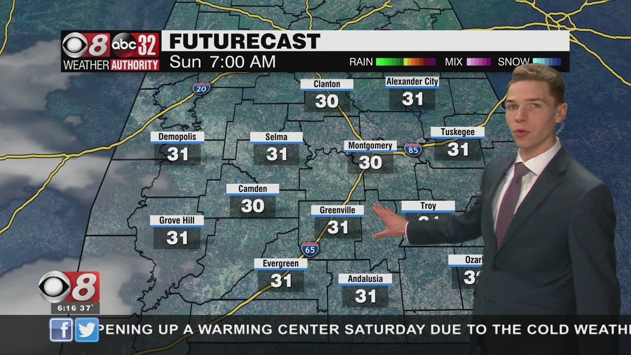 Dry With Partial Sunshine Sunday; Rain Likely Monday - WAKA 8