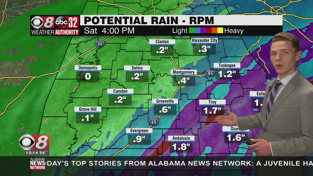 Cloudy And Cooler With Rain Through The Weekend - WAKA 8