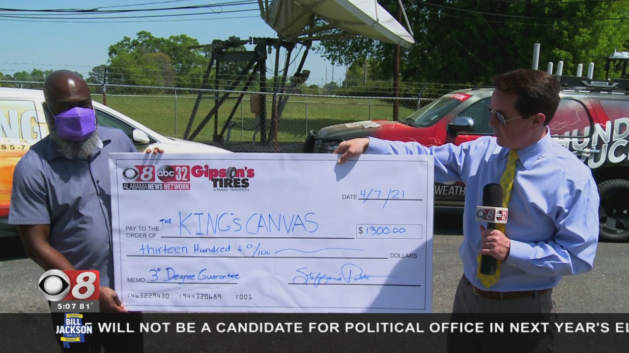 The King's Canvas Gets "3 Degree Guarantee" Check for 1,300 WAKA 8