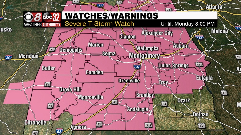 Strong To Severe Storms Monday And Tuesday - WAKA 8