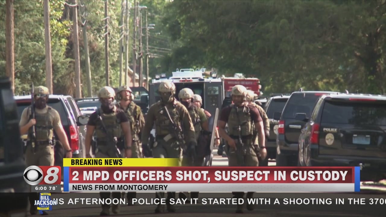 BREAKING: Two Montgomery Police Officers Shot in North Montgomery - WAKA 8