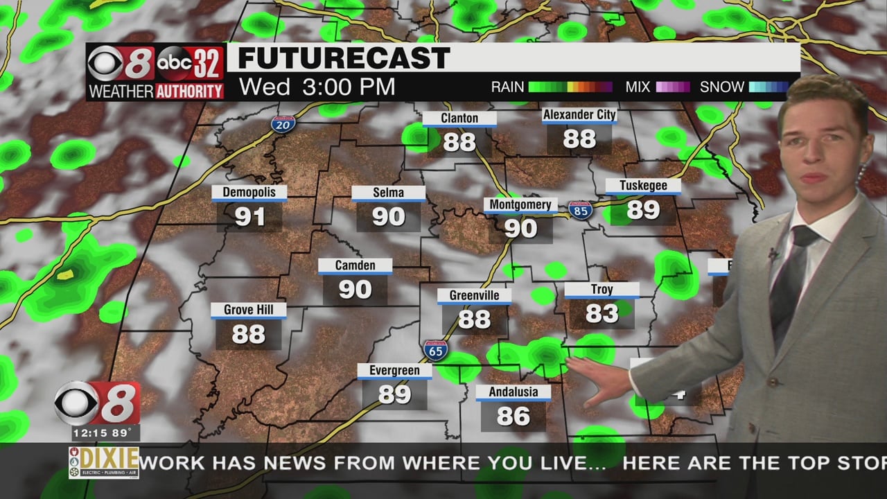 Gradually Increasing Rain Chances For The Rest Of The Week - WAKA 8