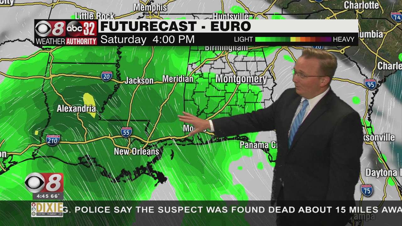 Dry Rest of Week; Tropical Troubles for the Weekend - WAKA 8