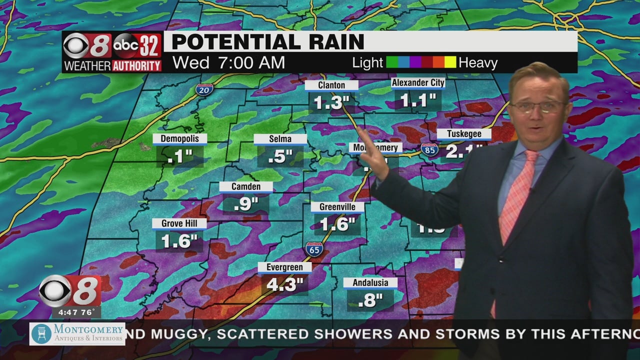 Higher Rain Chances to Start the Week - WAKA 8