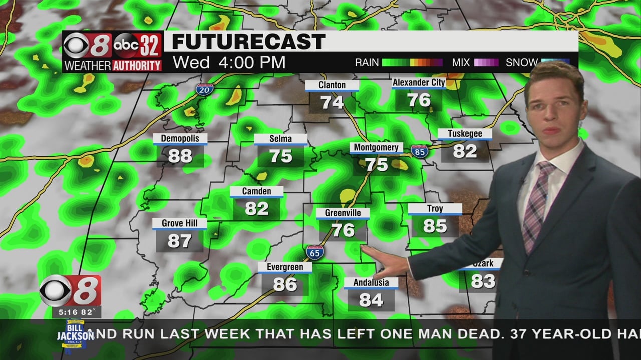 Elevated Rain Chances Through Wednesday At Least - WAKA 8