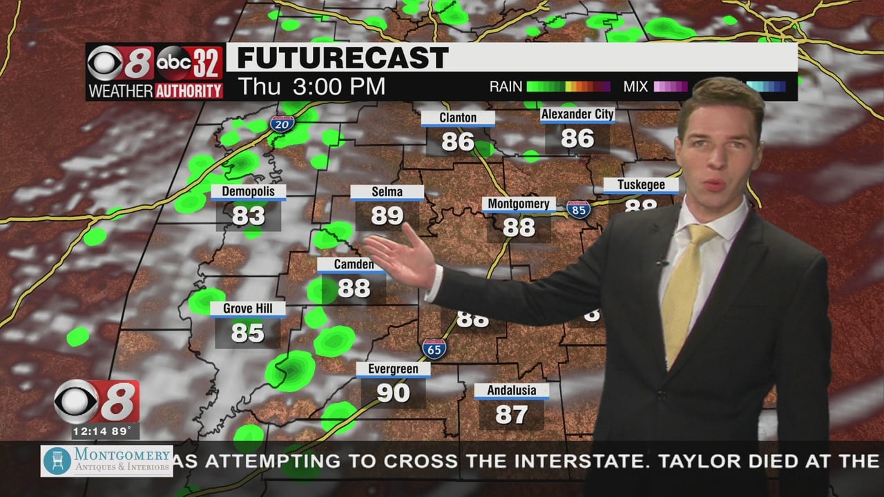 Below Average Heat And Low Rain Chances Through Friday - WAKA 8