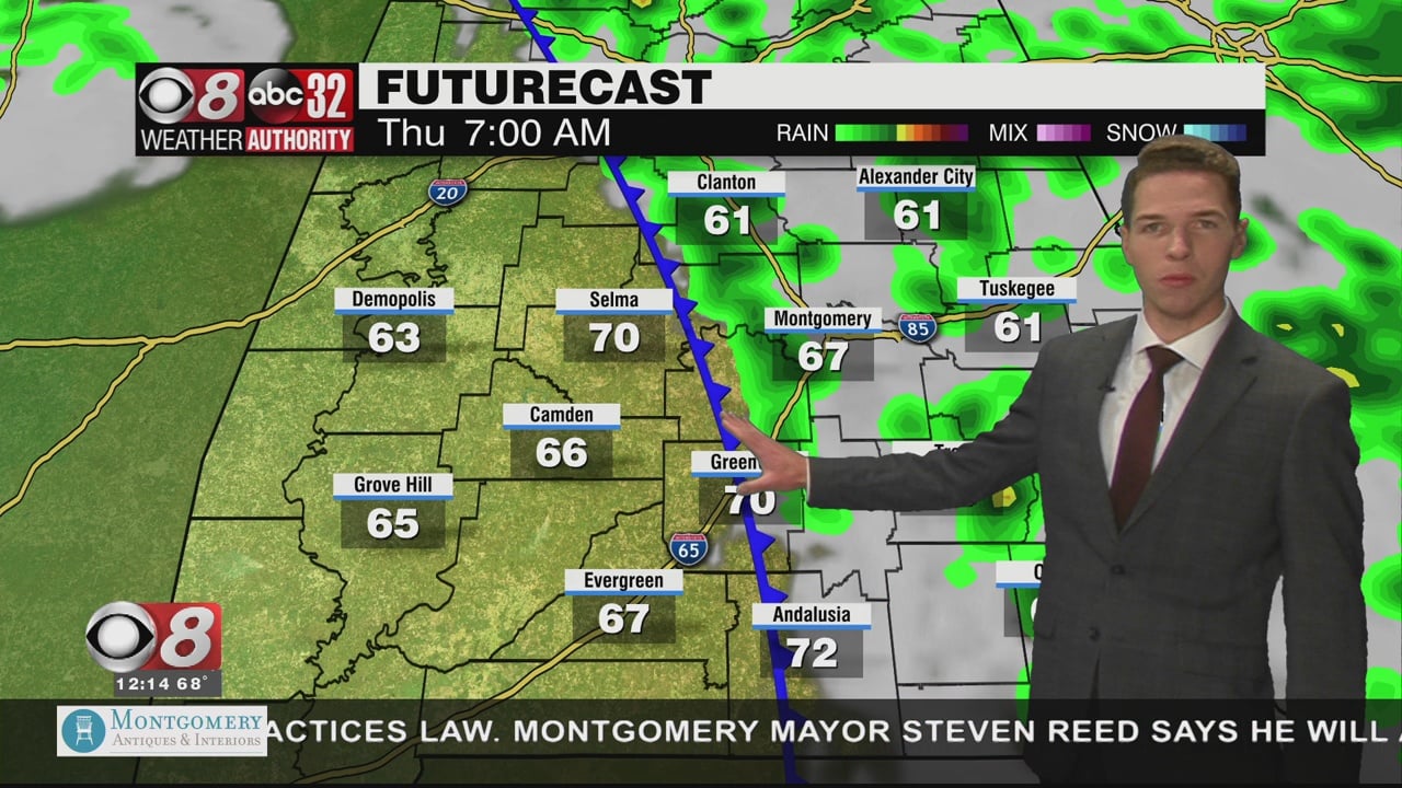 A Nice Wednesday, But Severe Storms Possible Overnight - WAKA 8