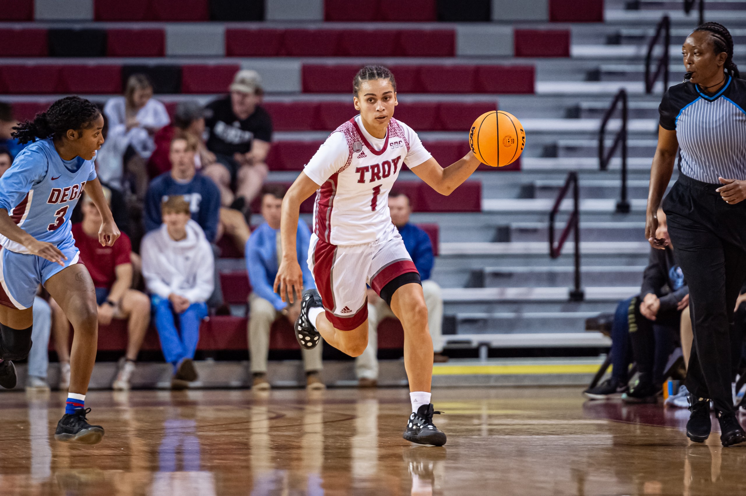 Troy women dominate Talladega College with attendance record WAKA 8