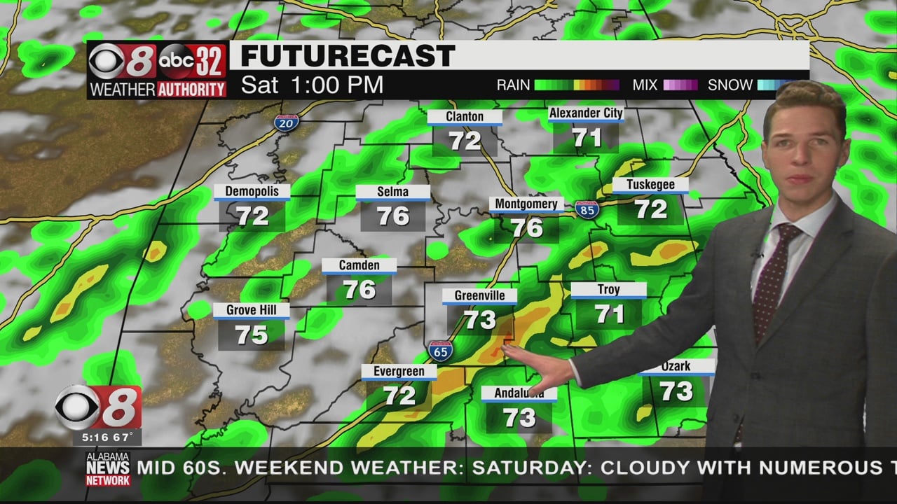 Rain And Some Storms Likely Saturday - WAKA 8