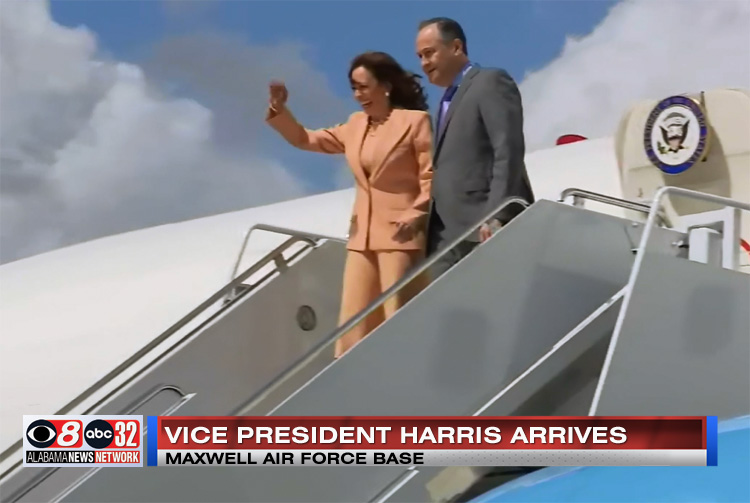 Vice President Kamala Harris Arrives At Maxwell Afb