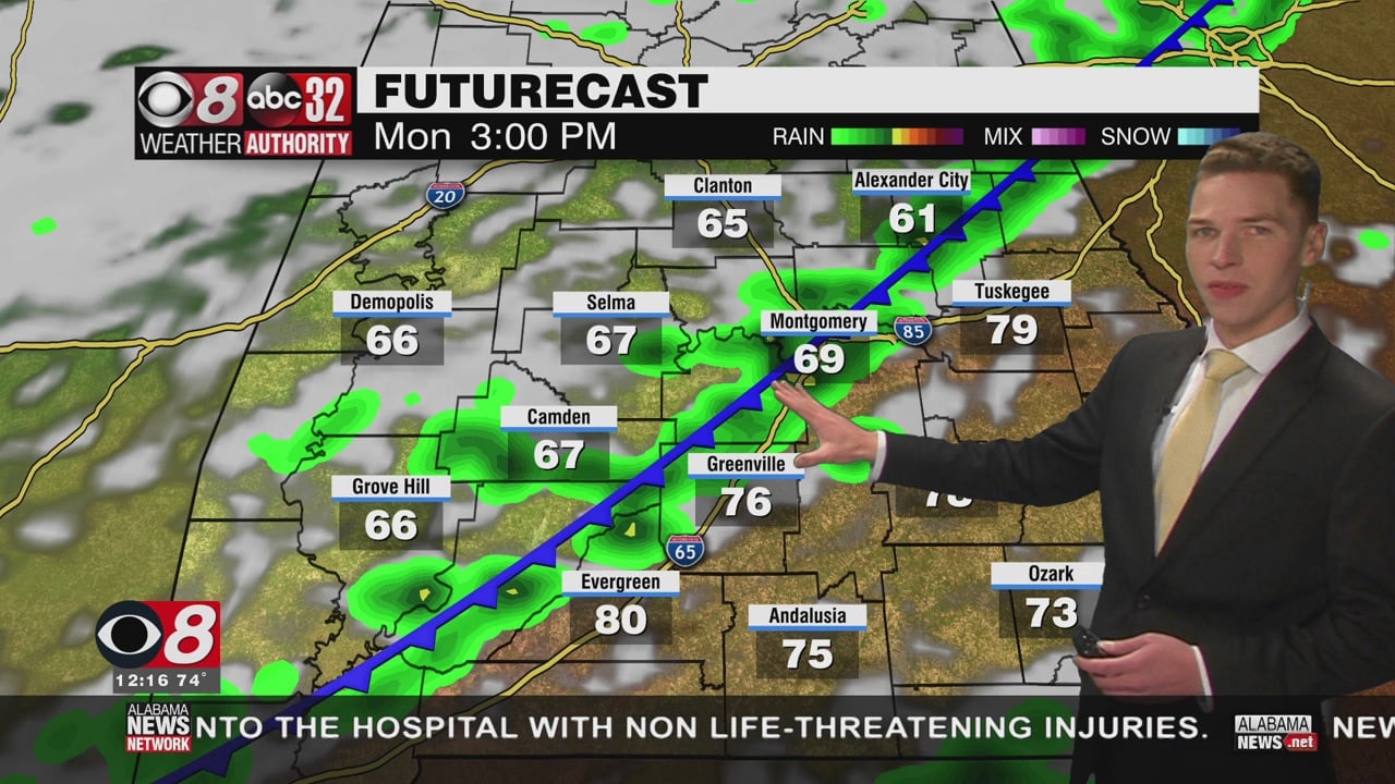A Few Severe Storms Possible Monday, More Rain Ahead - WAKA 8