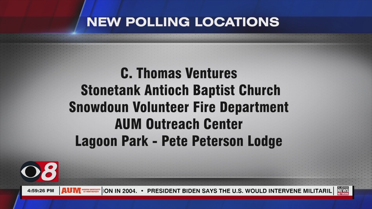 Polling Location Changes In Montgomery County WAKA 8