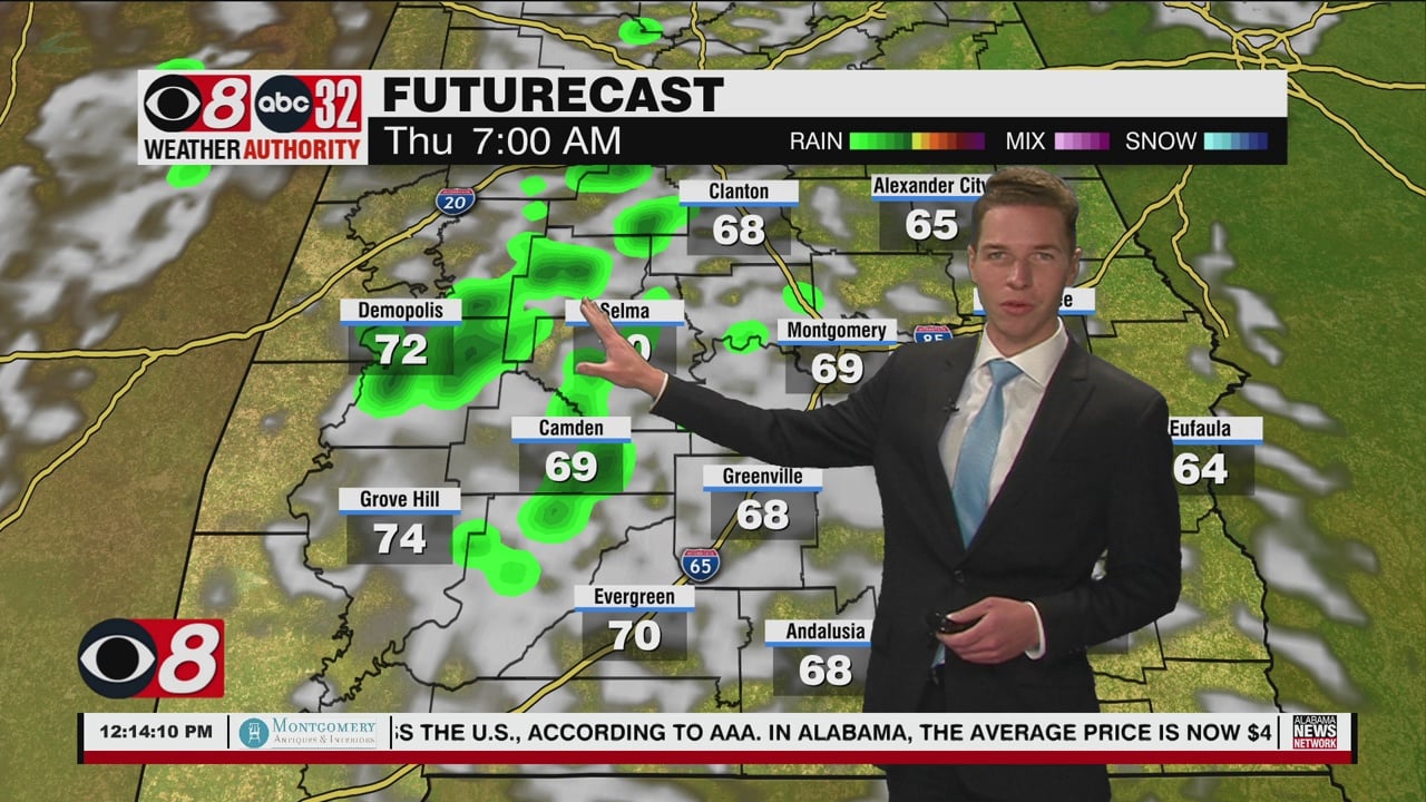 Sunshine Wednesday, Low Late-Week Rain Chances - WAKA 8