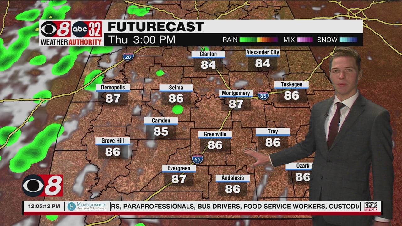 Late-Week Sun/Cloud Mix With Low Rain Chances - WAKA 8