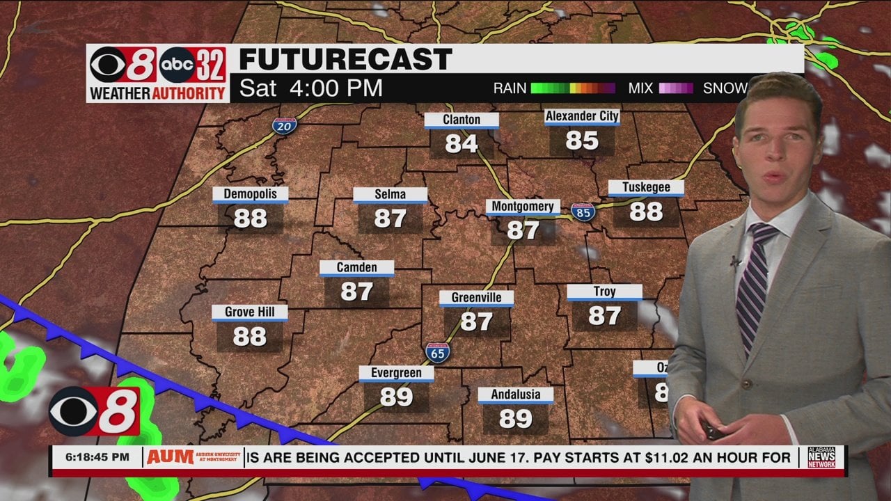 Rain-Free Thursday Night, More Rain And Storms Friday - WAKA 8