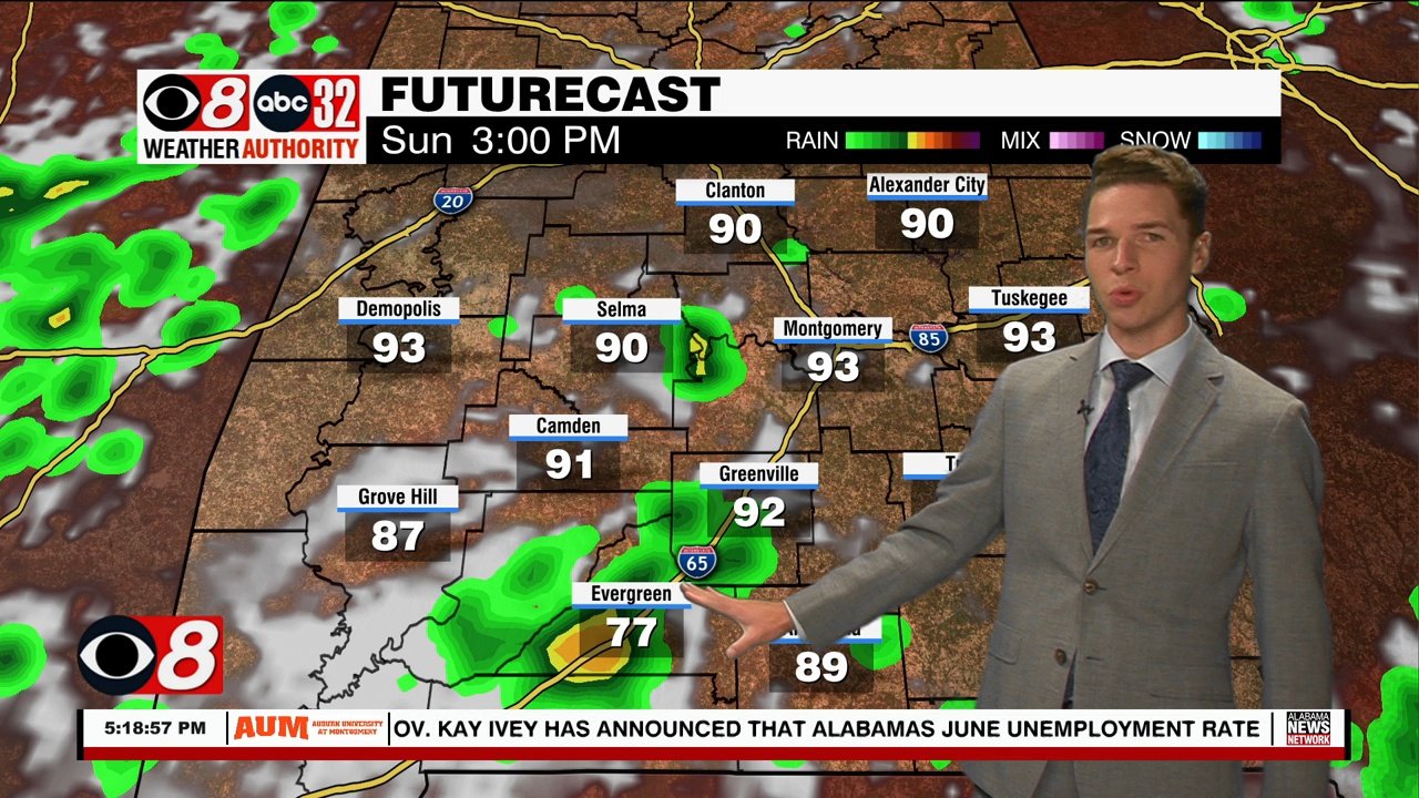 Plenty Hot, Humid With Daytime Storms This Weekend - WAKA 8