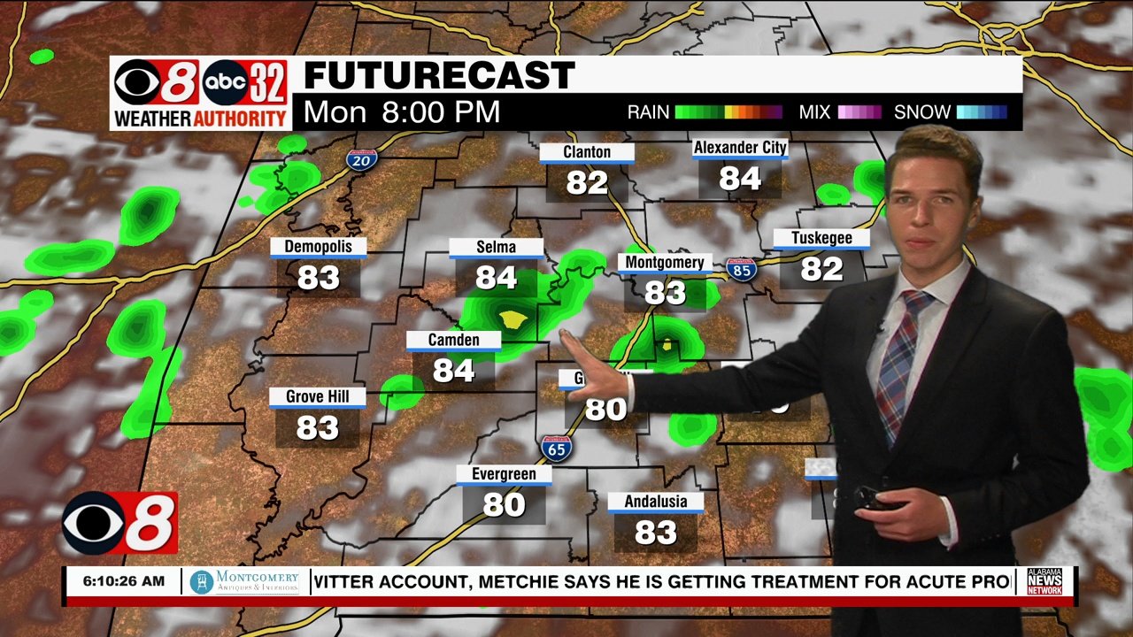 Mid 90s, Up-Down-Up Rain Chances This Week - WAKA 8