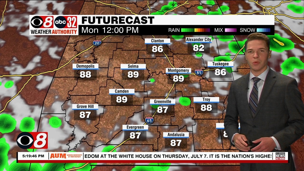 Sun/Cloud Mix, Elevated Holiday Weekend Rain Chances - WAKA 8