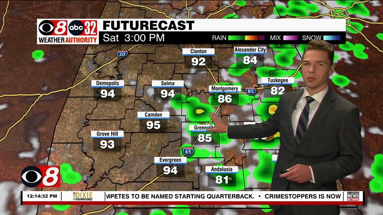 Less Rain And Hotter Friday, More Rain This Weekend - WAKA 8