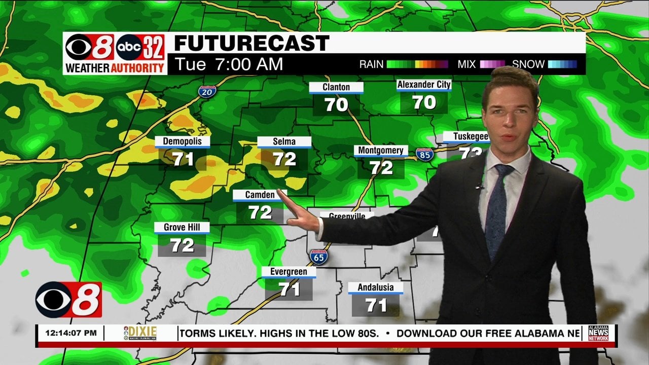 Waves Of Rain And Some Storms Throughout The Week - WAKA 8