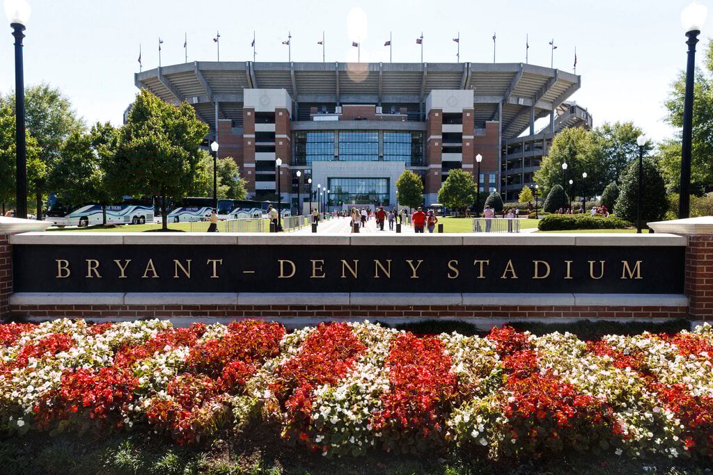 Virus Outbreak Alabama Football
