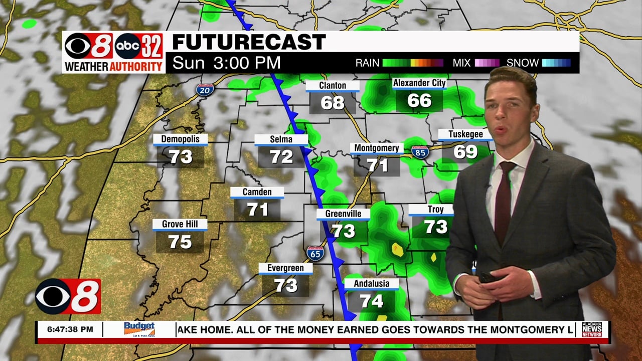 Rain, Some Storms Likely Saturday Night And Sunday - WAKA 8