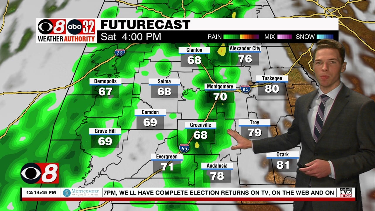 Mainly Sunny Friday, Rain, Some Storms Saturday - WAKA 8