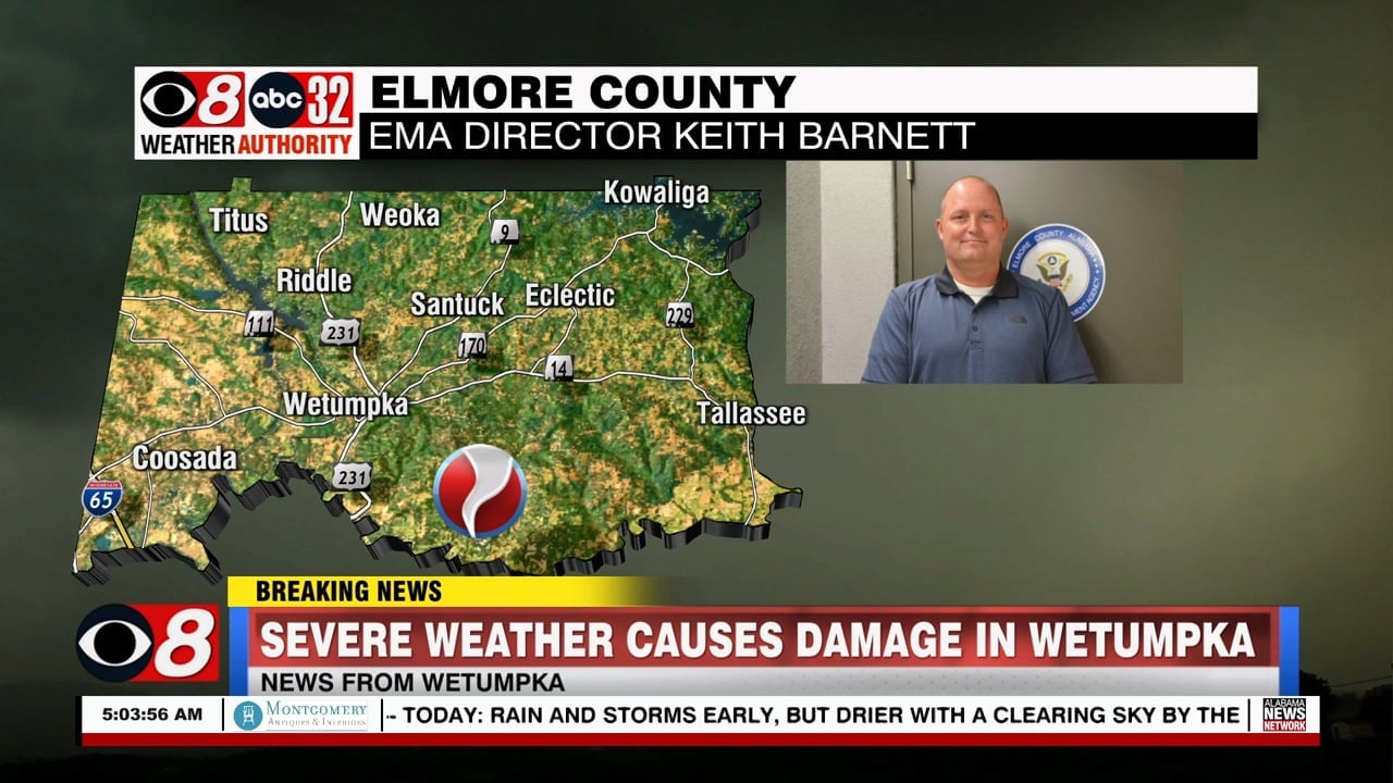 Elmore County Storm Damage Confirmed - WAKA 8