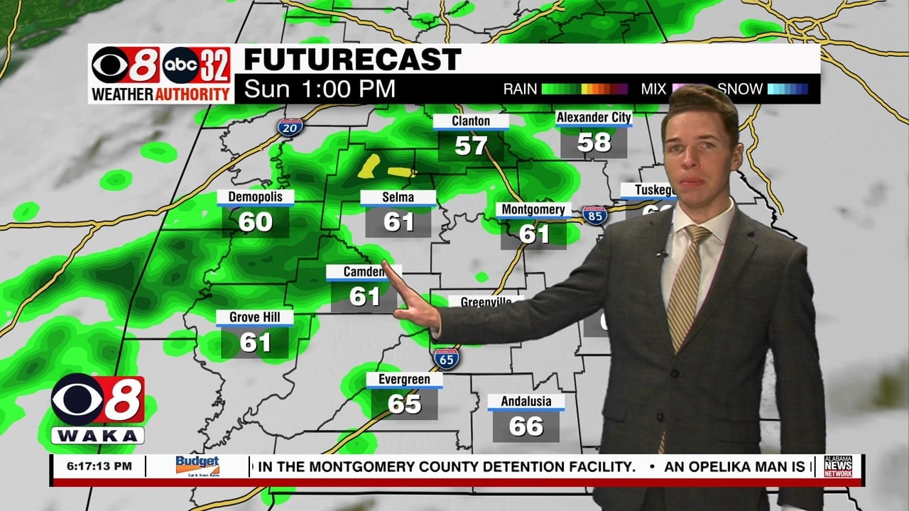 Clouds And Rain Sunday, Dry With Sunshine Monday - WAKA 8
