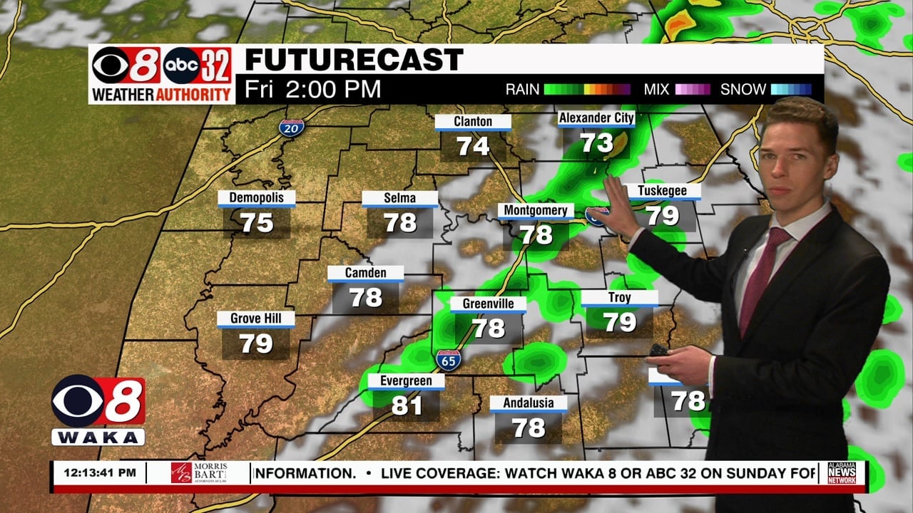 Severe Storms Possible Friday; Weekend Sunshine - WAKA 8