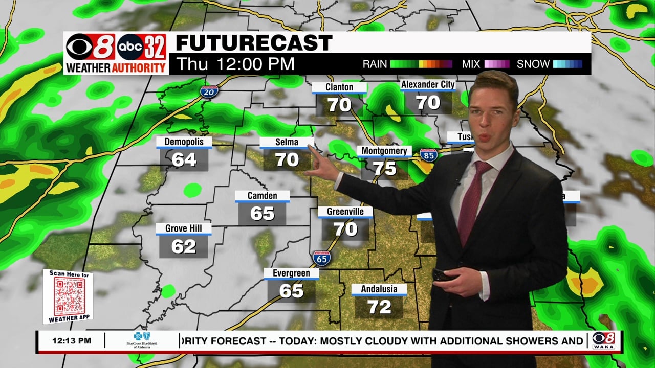 Severe Storms Remain Possible Thursday Afternoon - WAKA 8