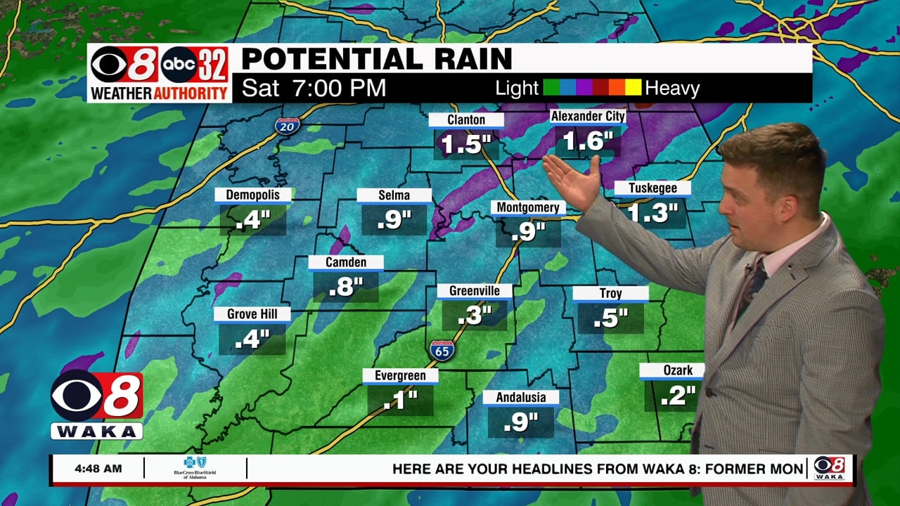 Rain Chances On The Rise to End the Week - WAKA 8
