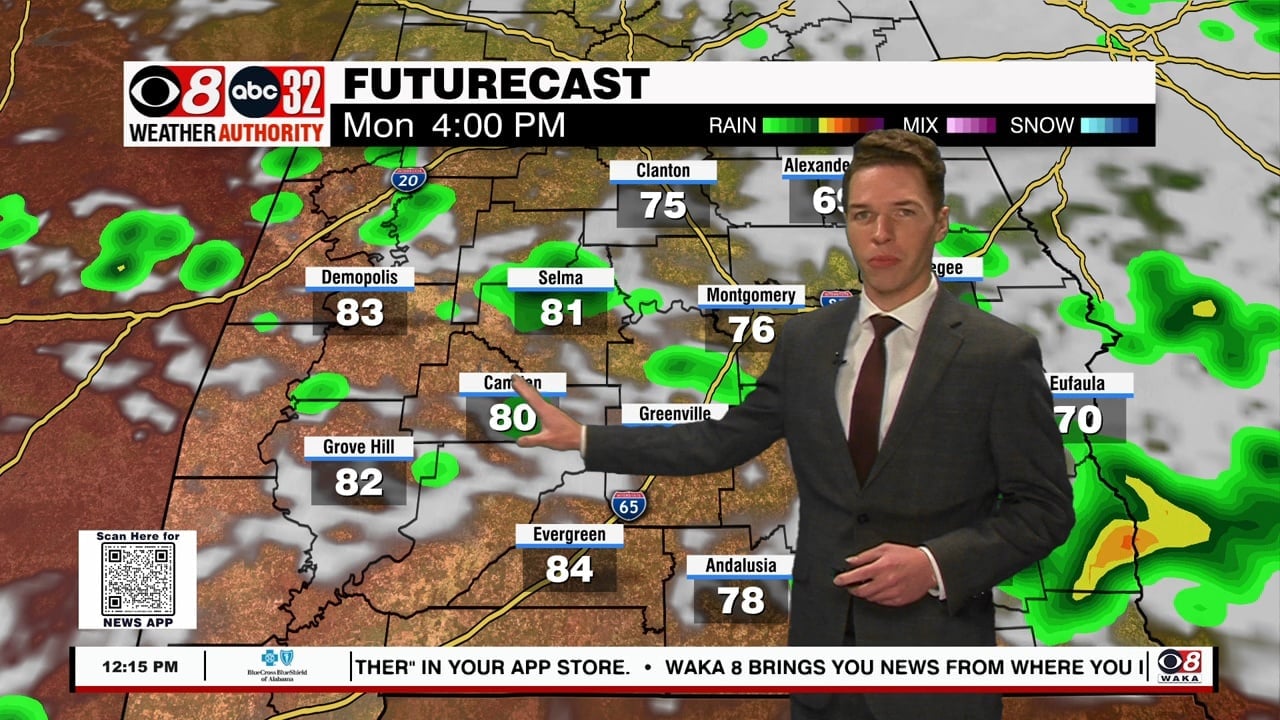 Severe Storms Possible Through Monday Afternoon - WAKA 8