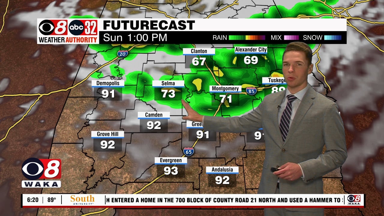 Quiet Saturday Night, Severe Storms Possible Sunday - WAKA 8