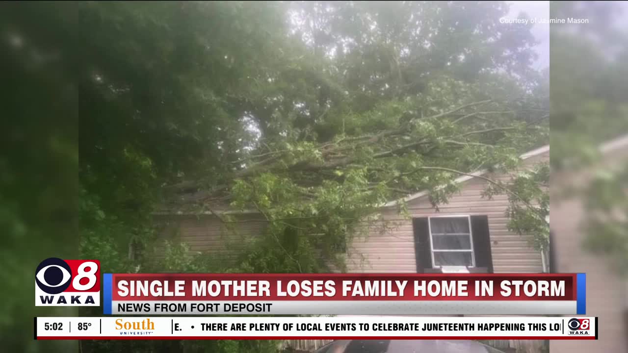 Single Mother Loses Family Home in Storm - WAKA 8
