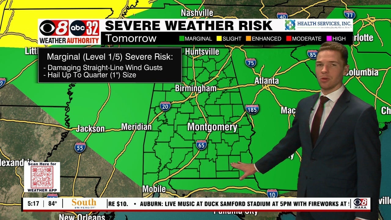 Scattered Daytime Storms For The Rest Of The Week - WAKA 8