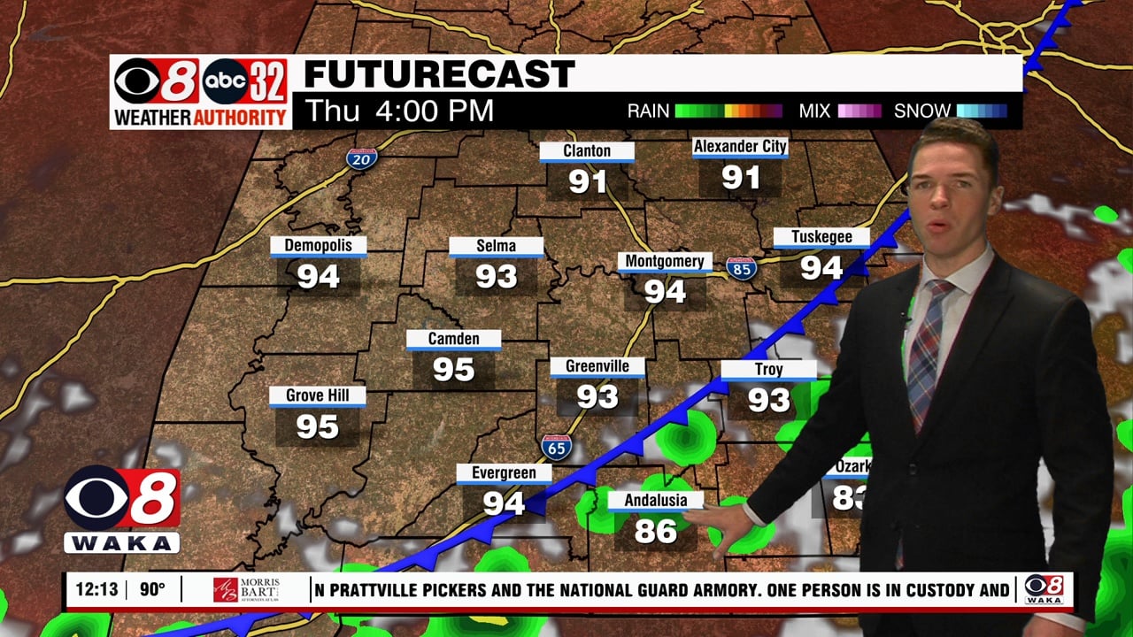 Sunshine, mainly rain-free, and hot through this weekend - WAKA 8