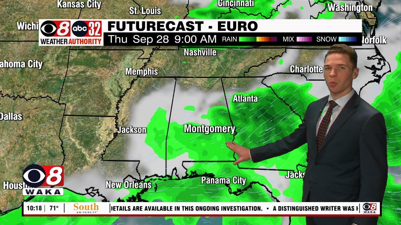 Sunshine, warm Sunday; low-end rain chances return next week - WAKA 8