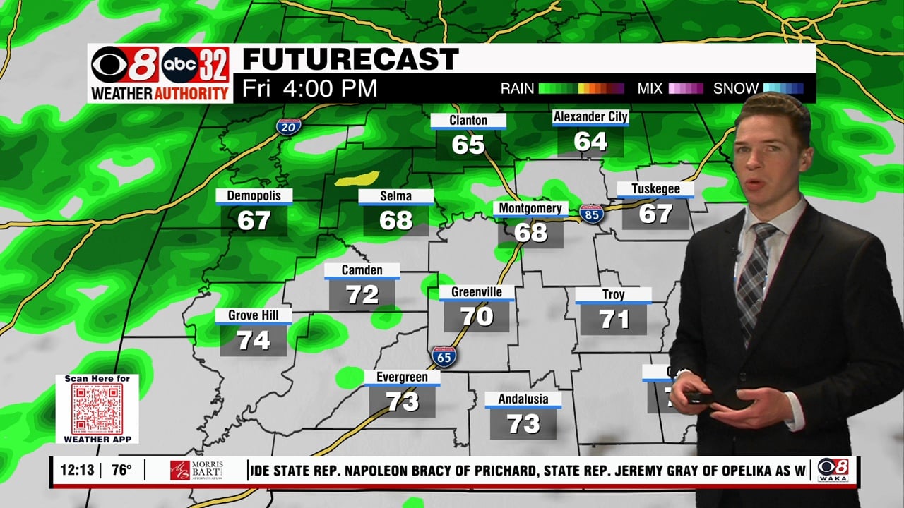 Warm with sunshine through Thursday, rain returns Friday - WAKA 8