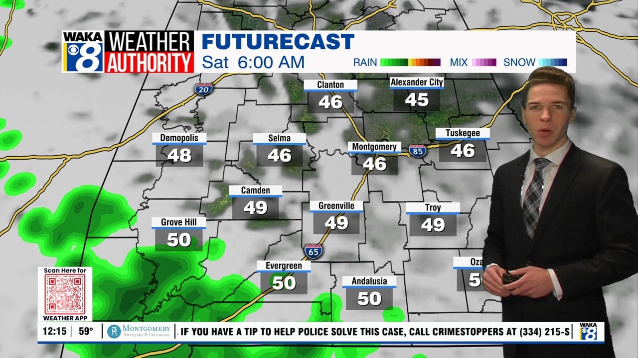 Sun/cloud mix, mild days, cool nights through Friday; Weekend rain - WAKA 8