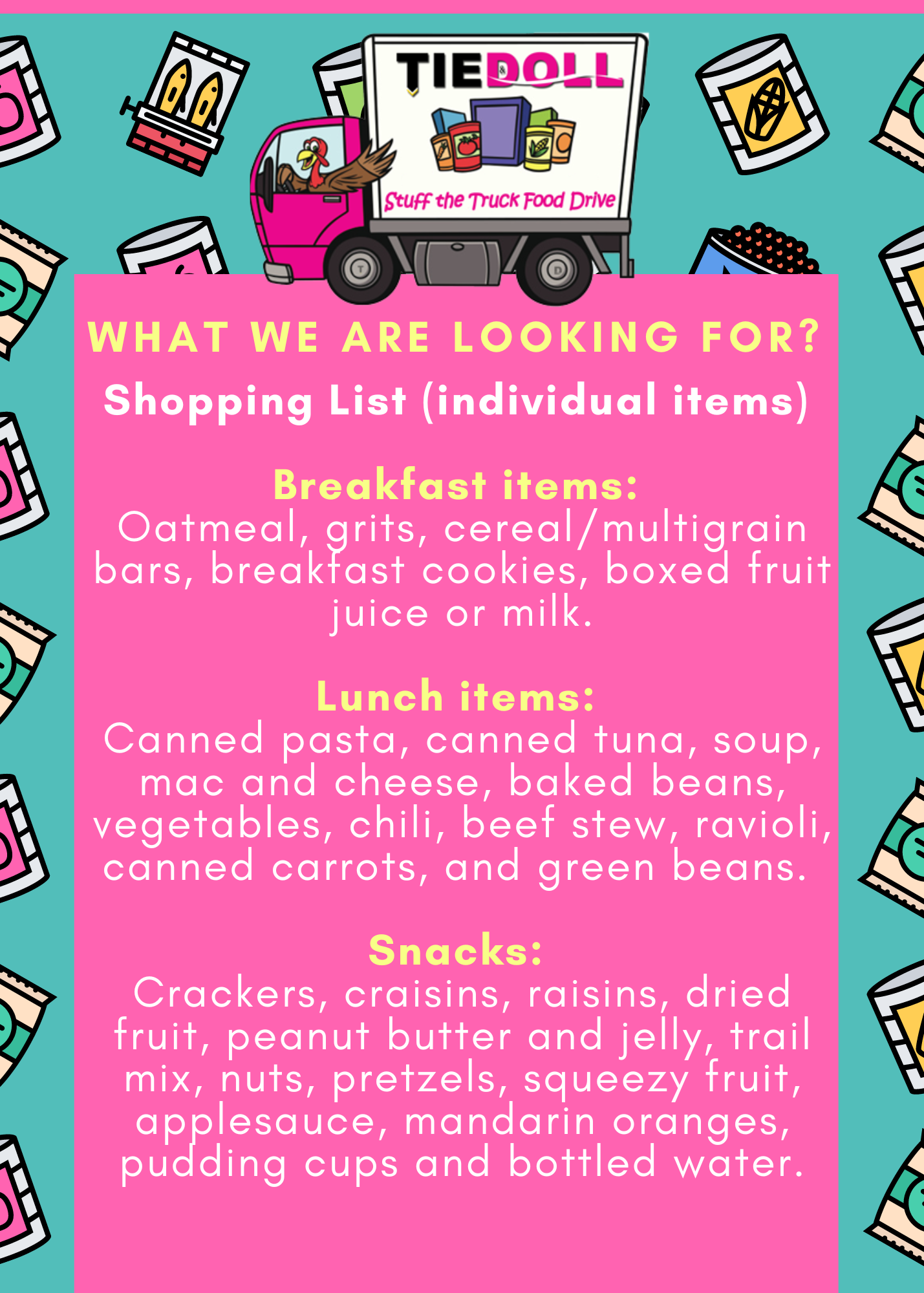 Stt 2024 Food List
