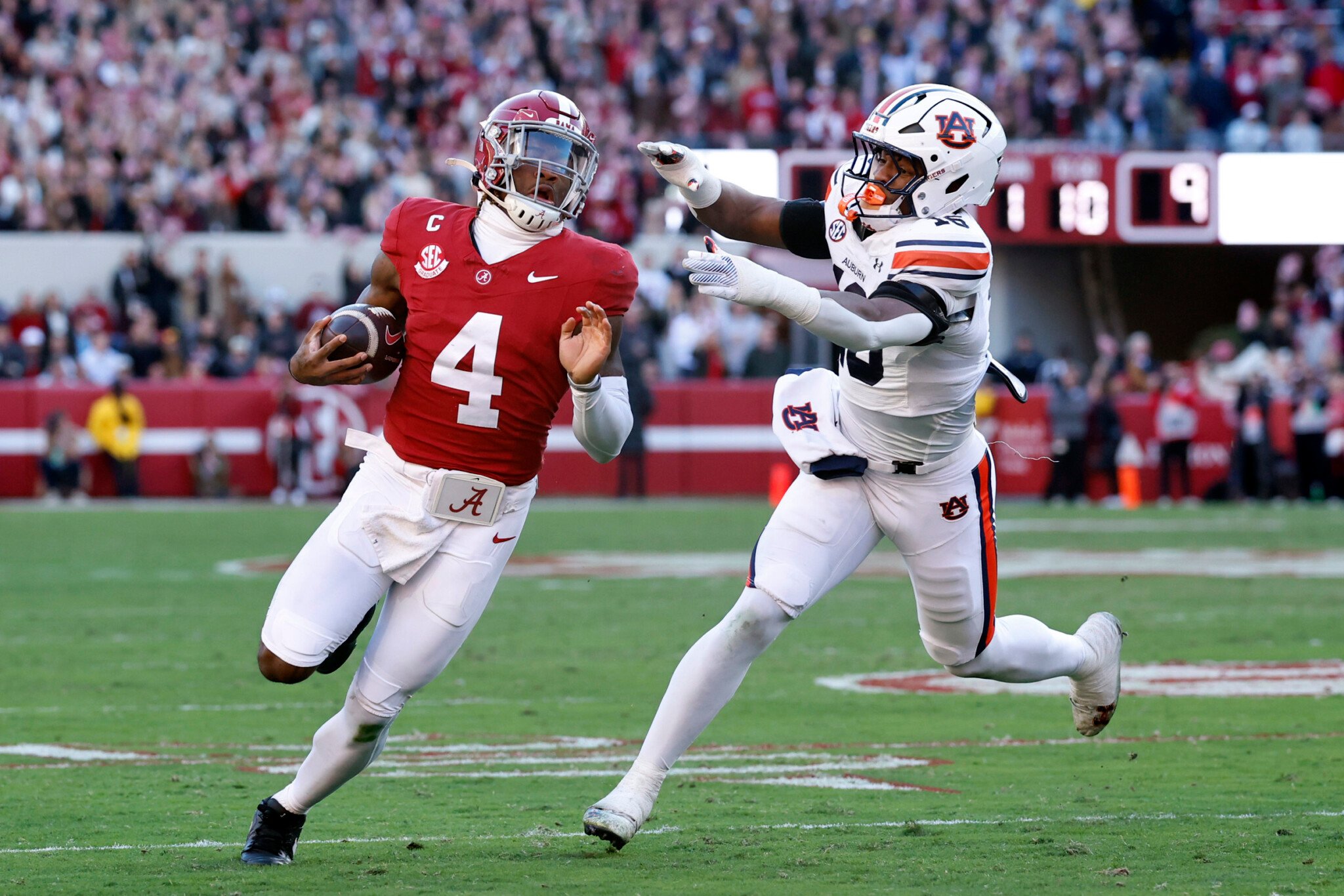 IRON BOWL 2024 No. 13 Alabama keeps playoff hopes alive with 2814 win