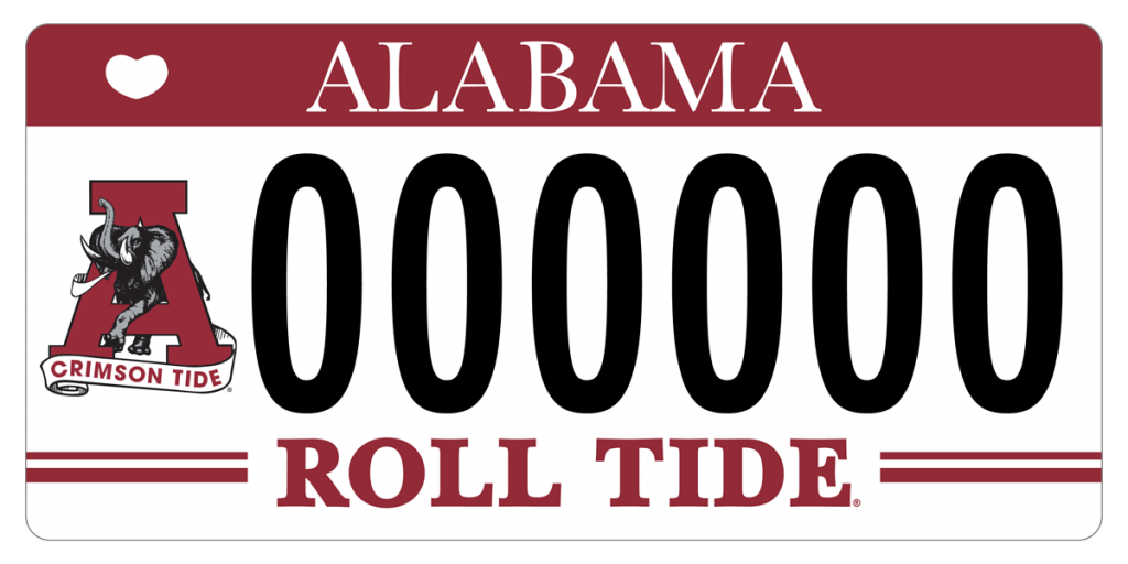 Alabama License Plate