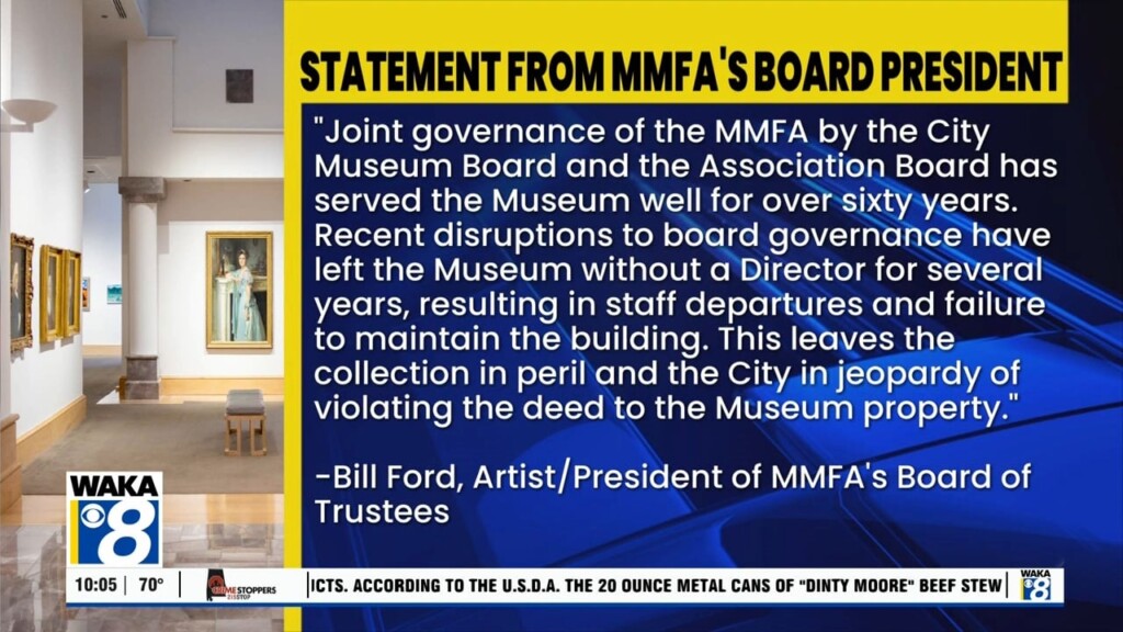 Statement From President Of The Montgomery Museum Of Fine Arts Board Of Trustees
