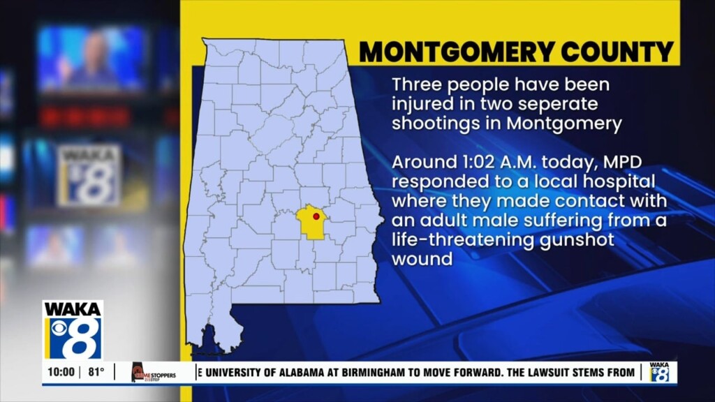 Three People Injured In Two Separate Sunday Shootings In Montgomery.