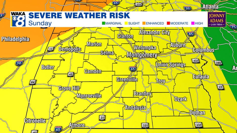 Severe Map Sunday Johnny Adams