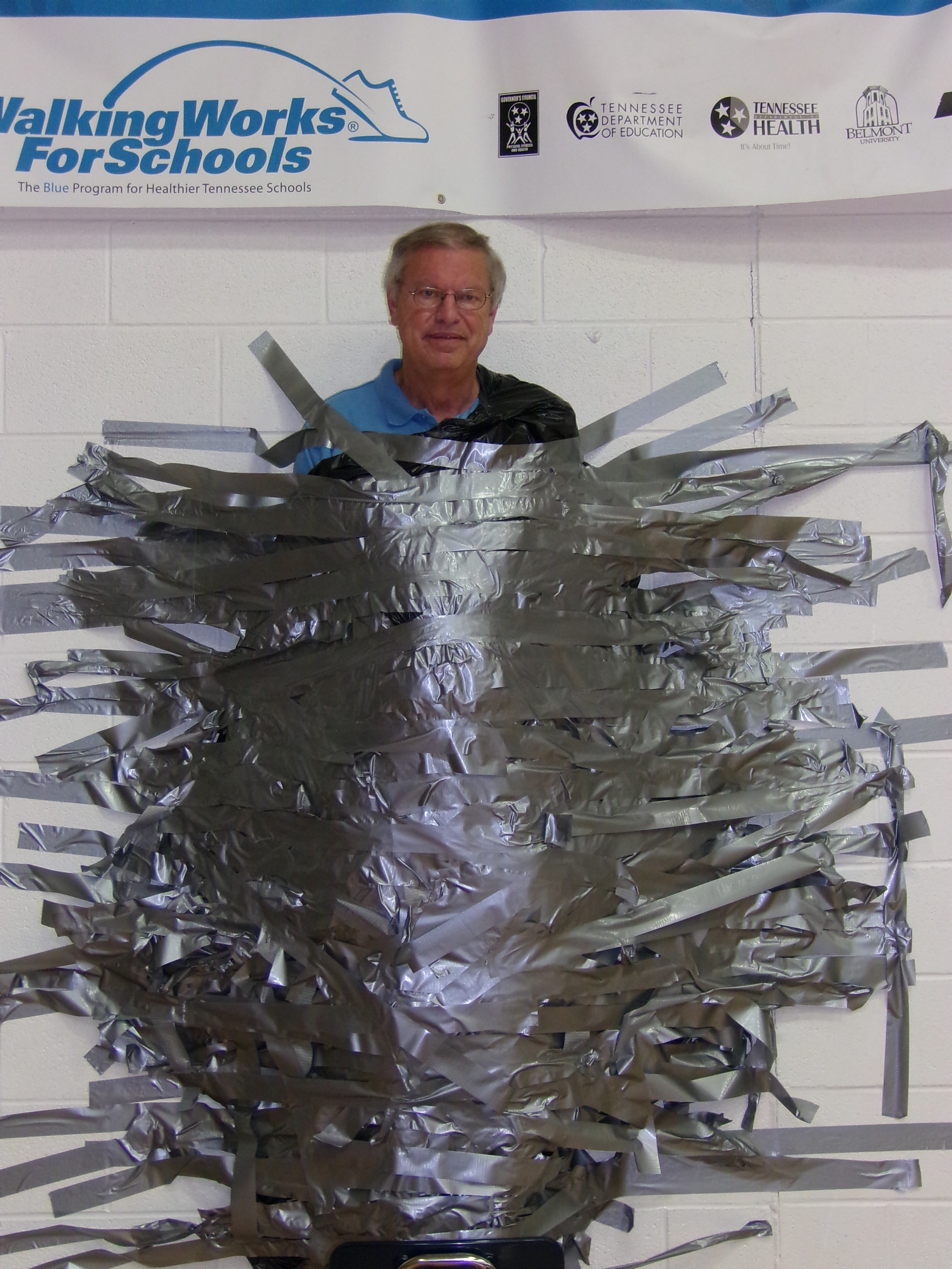 Bloomfield Teachers Duct Taped To Wall For Charity