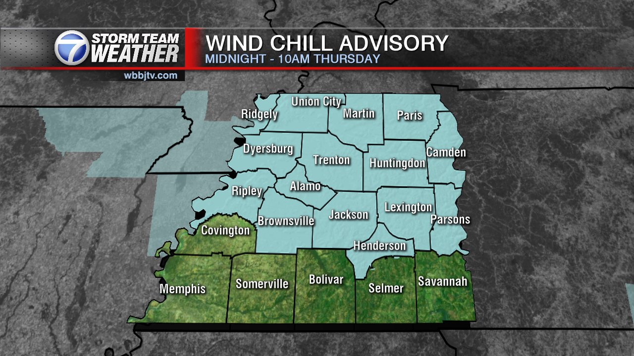 Wind Chill Advisory for Thursday Morning WBBJ TV