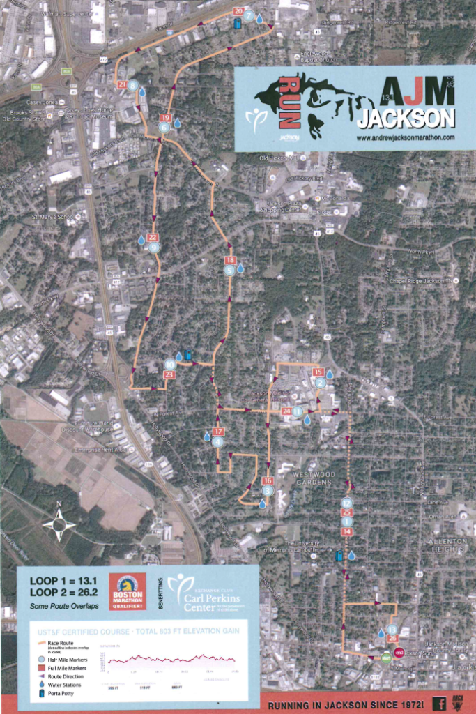 Andrew Jackson Marathon route map WBBJ TV